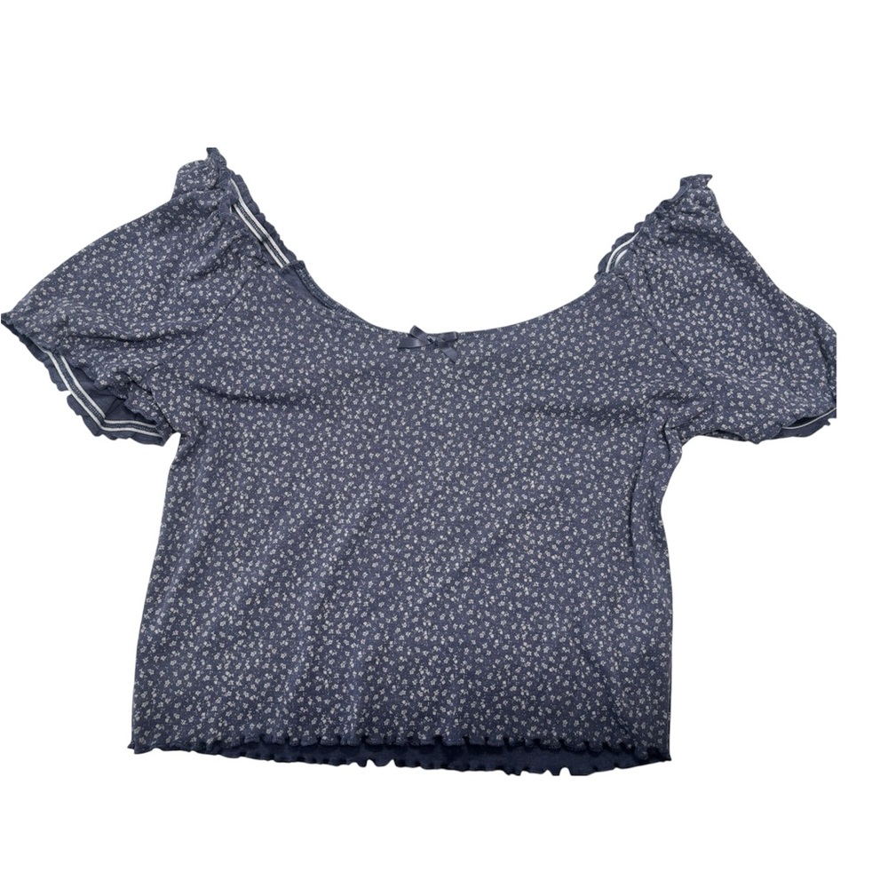 American Eagle Outfitters Navy Floral Blouse